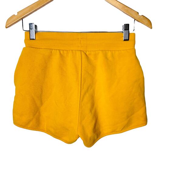 IVY PARK Logo Fleece Short Drawstring Waist Sporty Pockets Yellow - Picture 2 of 6